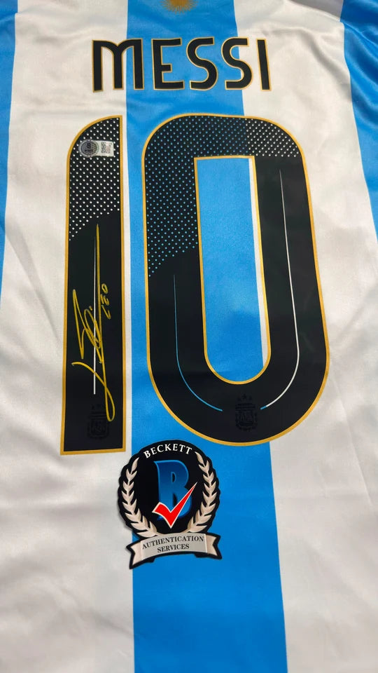 Lionel Messi Signed Argentina #10 Jersey with Beckett COA