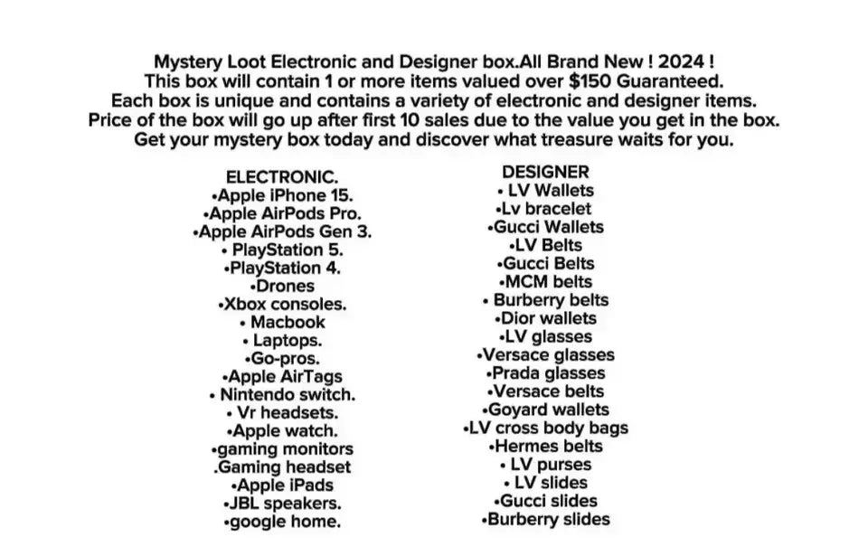 Mystery Loot Electronic and Designer Box 90