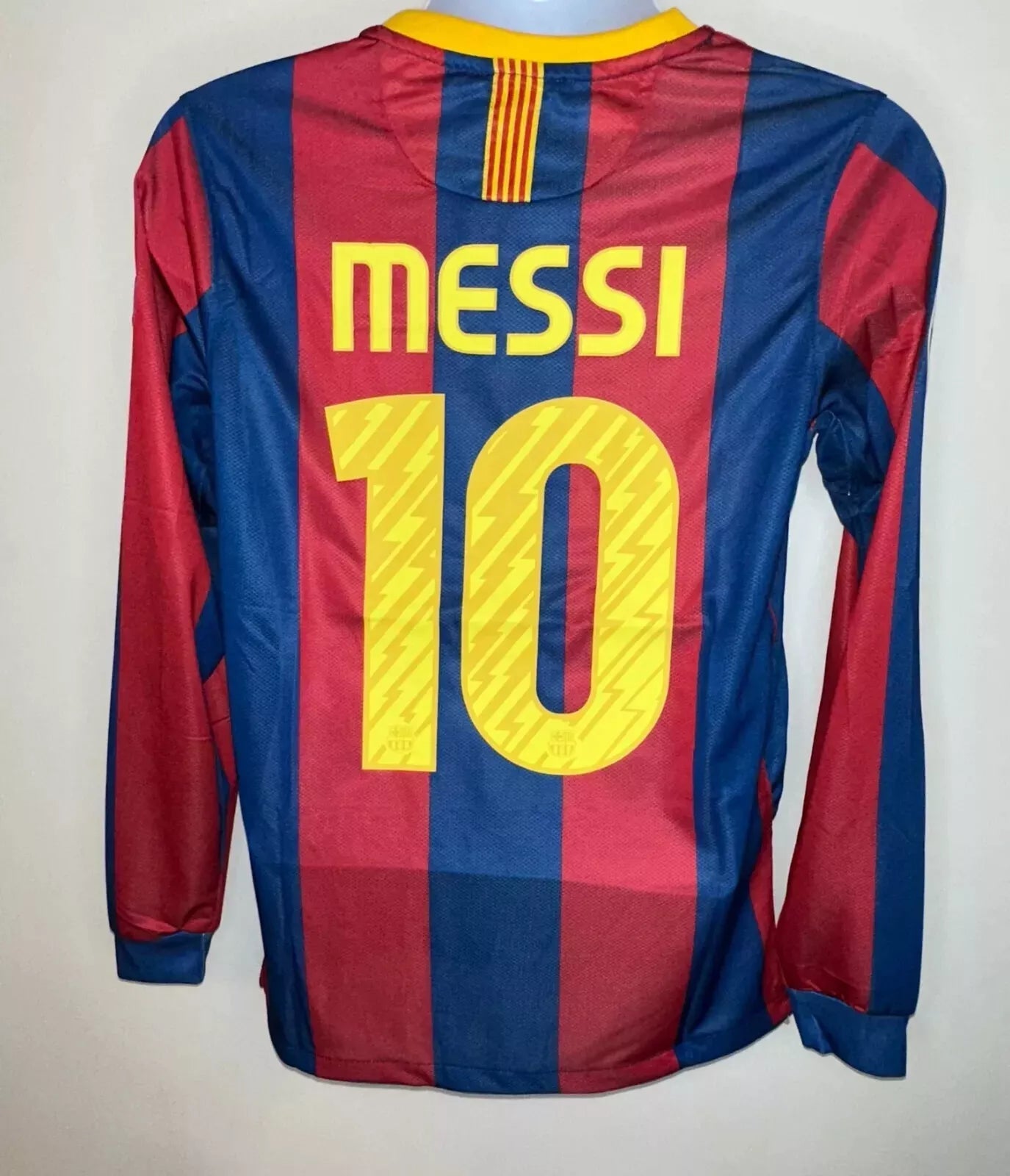 Lionel Messi 2011 Barcelona UCL Final Long-Sleeve Jersey front view