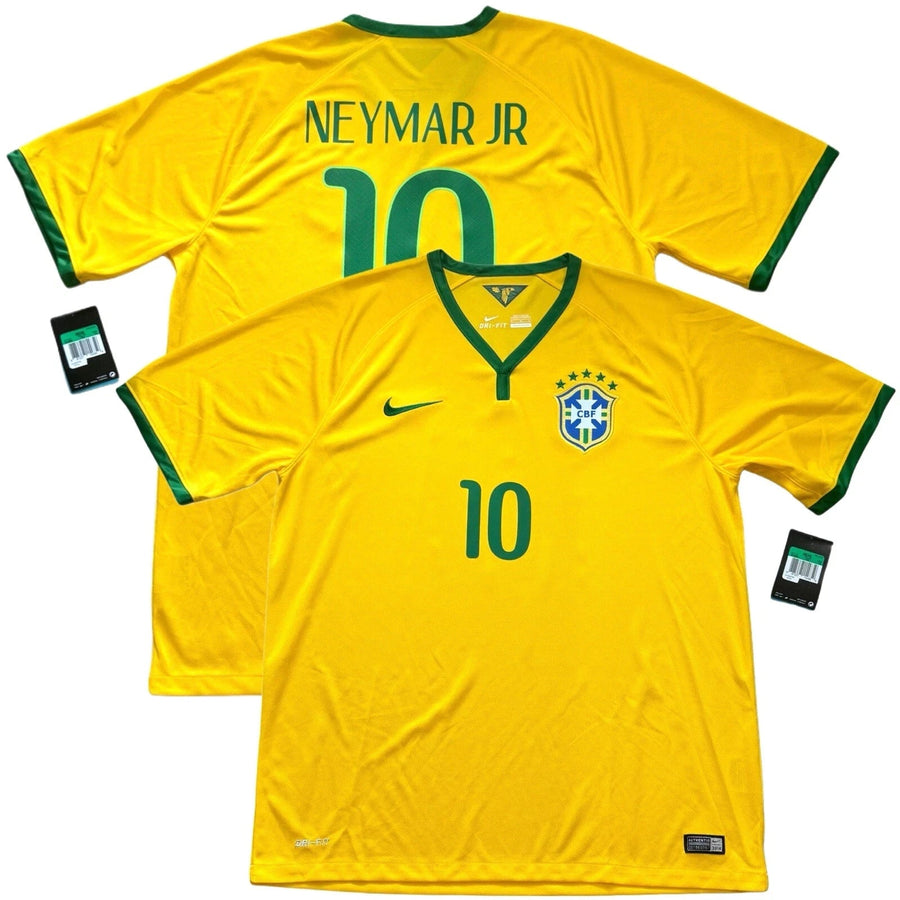 Neymar Jr. 2014/15 Brazil #10 Home Jersey front view
