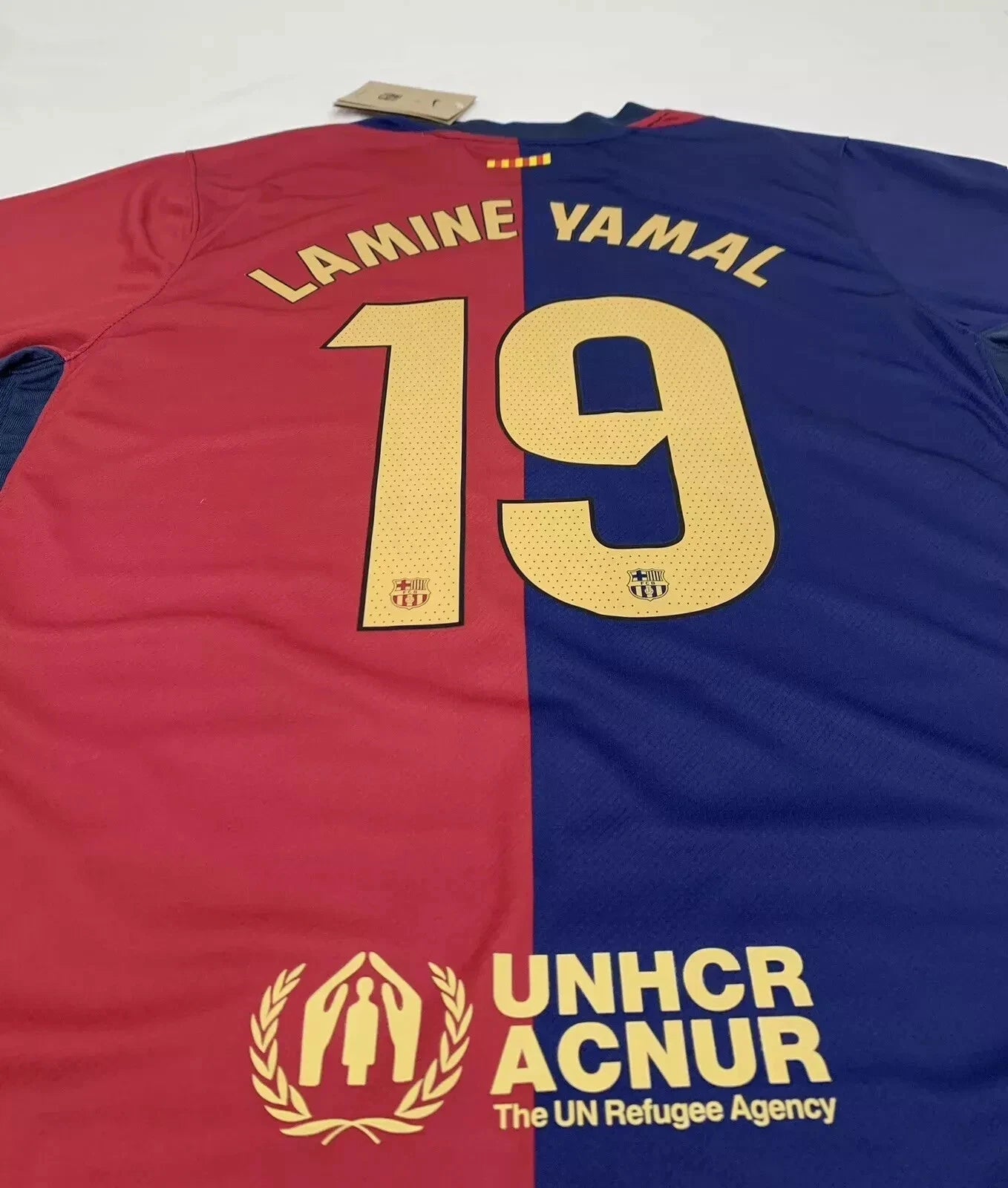 Lamine Yamal 2024/25 Barcelona #19 Home Jersey front view