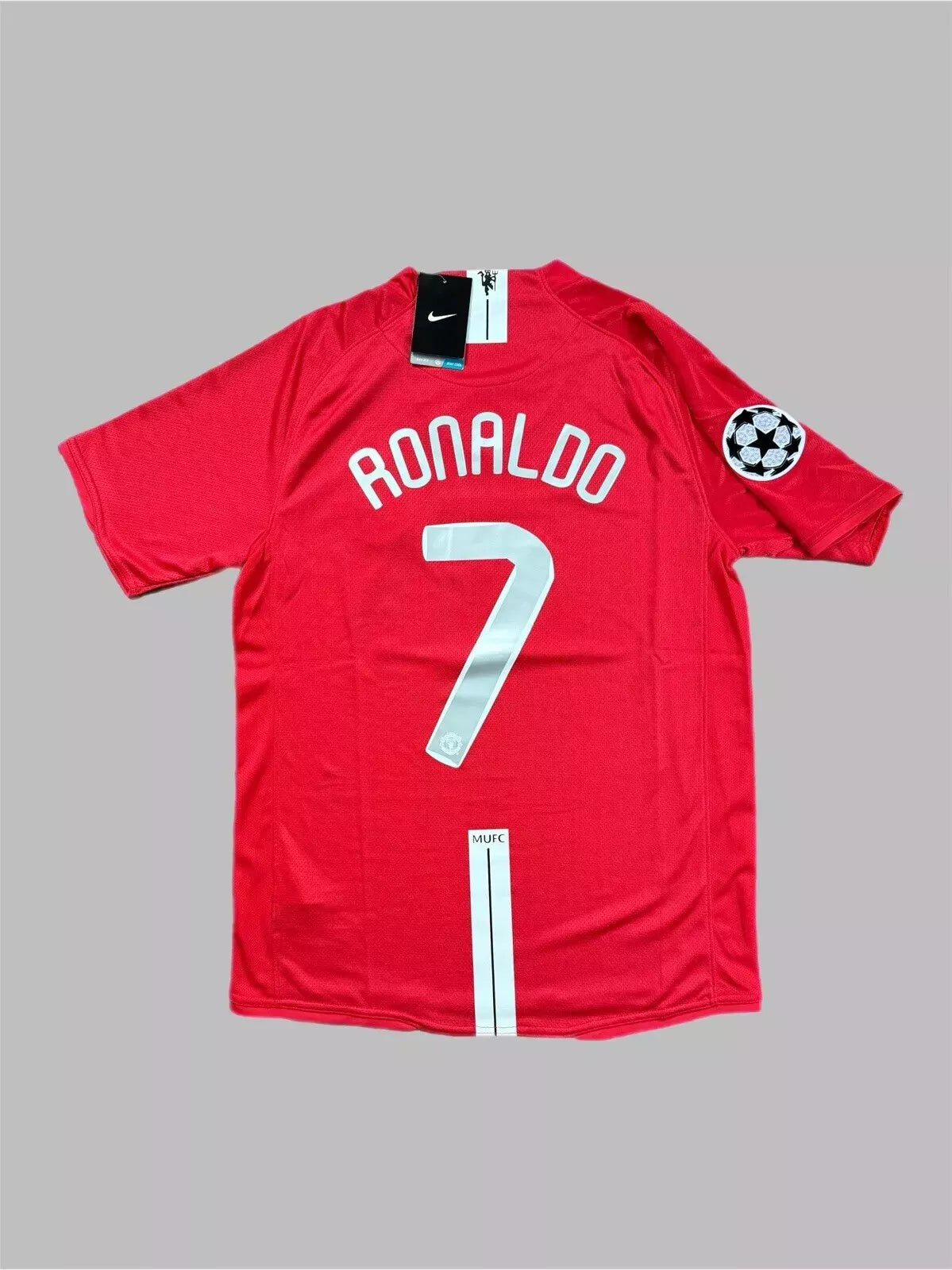 Cristiano Ronaldo 2008 Manchester United UCL Final Short-Sleeve Jersey detail view 2