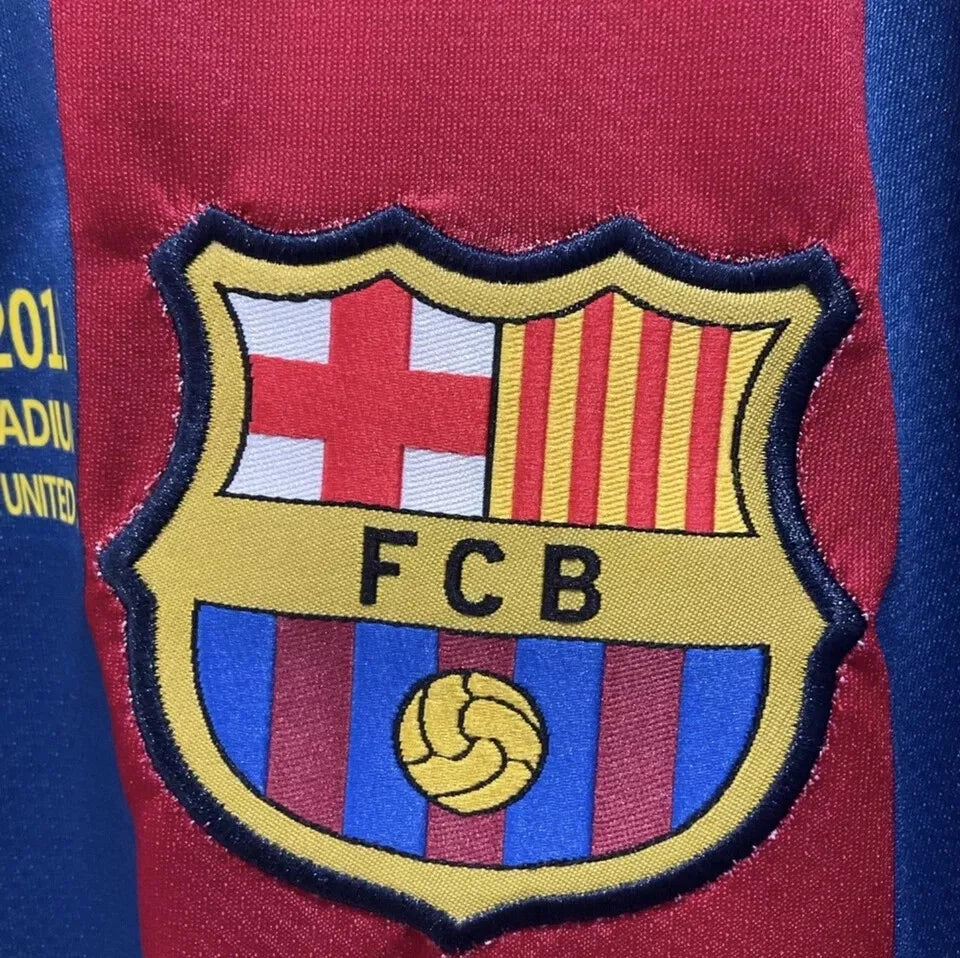 Lionel Messi 2011 Barcelona UCL Final Jersey detail view 2