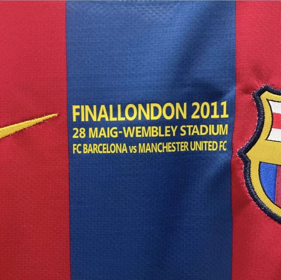 Lionel Messi 2011 Barcelona UCL Final Jersey detail view 3