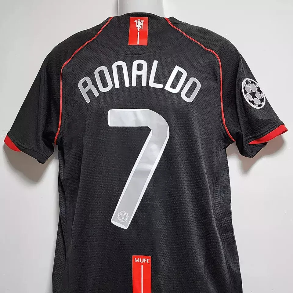 Cristiano Ronaldo 2007/08 Manchester United UCL Away Short-Sleeve Jersey detail view 3
